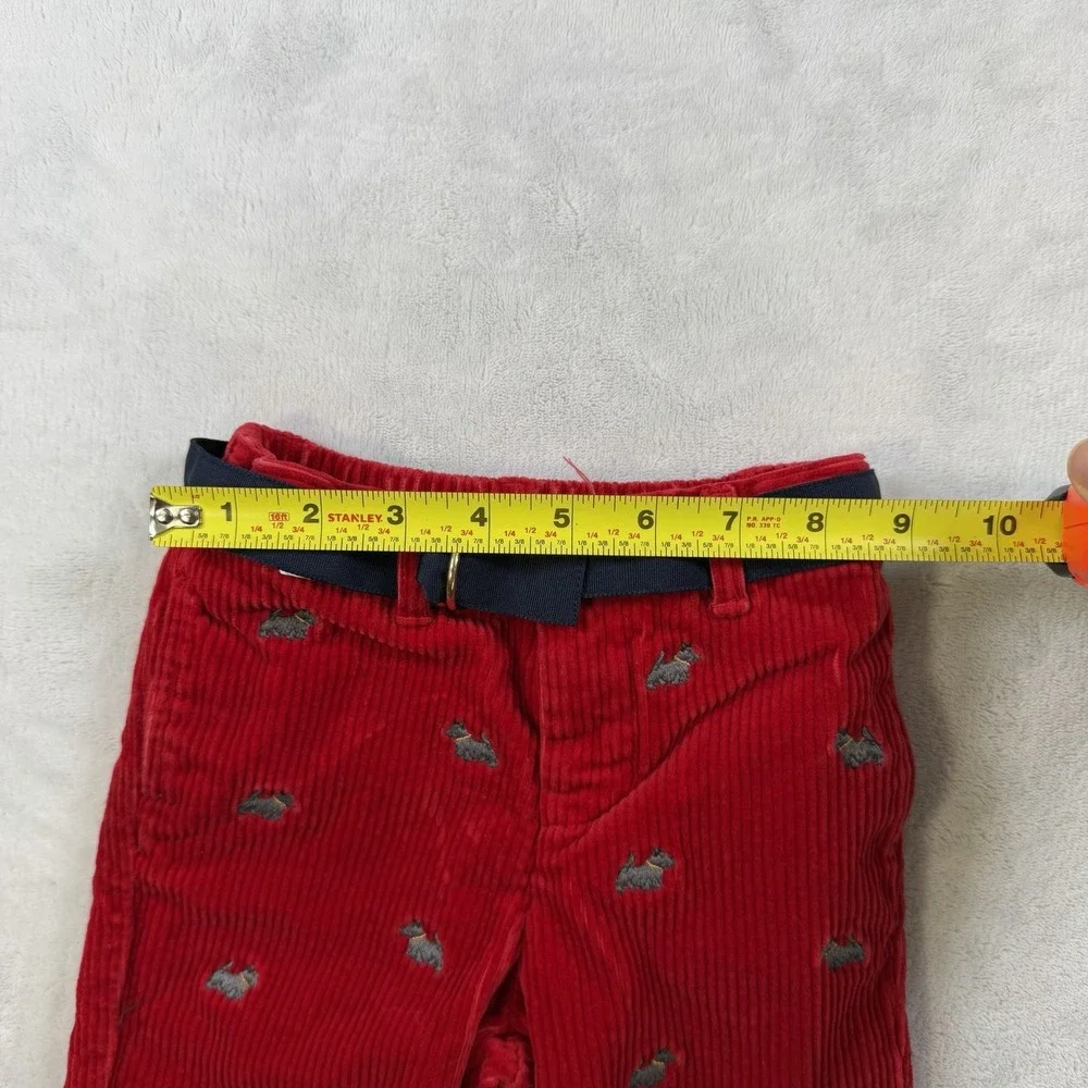 Ralph Lauren Polo Infant 18 Months Red Corduroy Puppy Pattern Pants
